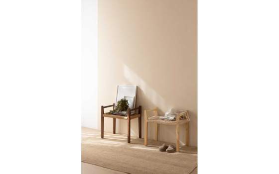 Banqueta Madera Fresno Natural Asiento Cuerda - Serie Alcegui