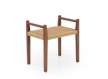 Banqueta Madera Fresno Nogal Asiento Cuerda - Serie Alcegui