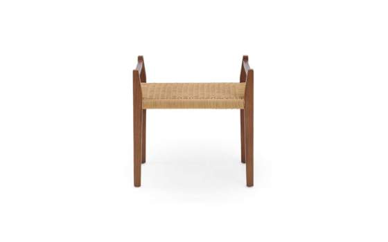 Banqueta Madera Fresno Nogal Asiento Cuerda - Serie Alcegui