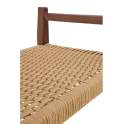 Banqueta Madera Fresno Nogal Asiento Cuerda - Serie Alcegui