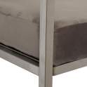 Banqueta Moderna Acero Inoxidable y Terciopelo Gris Anfusa