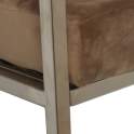 Banqueta Moderna Acero Inoxidable y Terciopelo Marron Anfusa