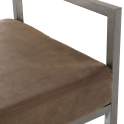 Banqueta Moderna Acero Inoxidable y Terciopelo Marron Anfusa