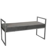 Banqueta Moderna Acero Inoxidable y Terciopelo Verde Anfusa