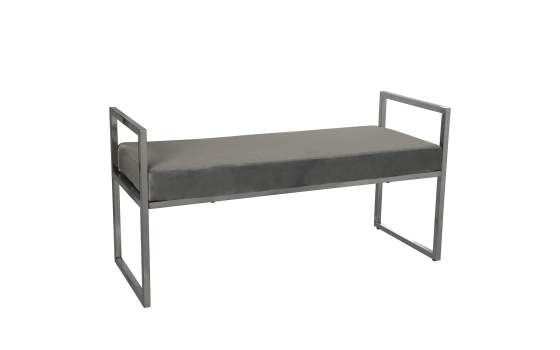 Banqueta Moderna Acero Inoxidable y Terciopelo Verde Anfusa