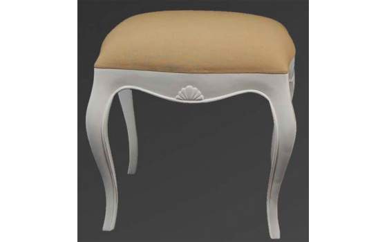 Banqueta Pequeña Tapizada Estilo Vintage Paris