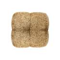 Banqueta Puff Giratorio Tapizado Chenilla Terracota Serie Agael