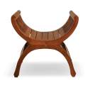 Banqueta Recibidor Estilo Romano Madera Nogal Serie Yuyu