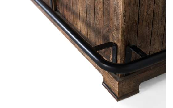 Barra Bar Rustica  Madera  Metal con Tapa de Granito Acrito Barra Bar Rustica  Madera  Metal con Tapa de Granito Acrito