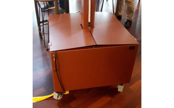 Base Cubo Metalico Para Parasoles con Ruedas