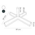 Base para parasol en cruz metálica SHBC
