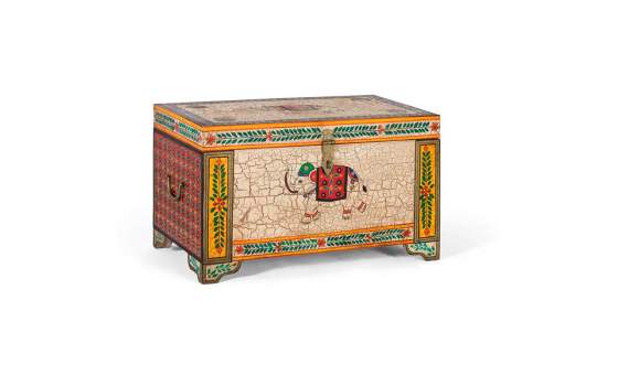 Baul Arcon Chino Colores Madera Mango Pintada Atarias