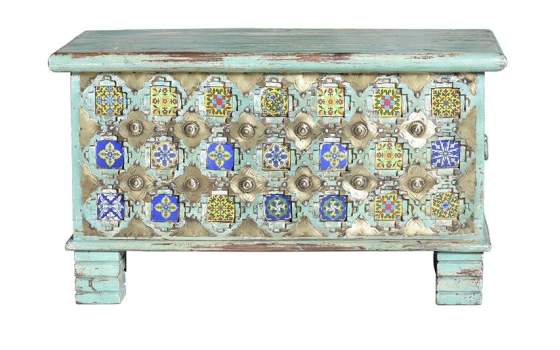 Baul Arcon Decape Colores Decorado Estilo Indio Adeny