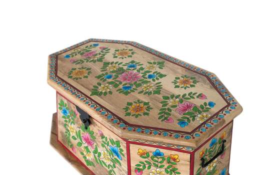 Baul Arcon Madera  Mango Pintado Estilo Oriental Anthin