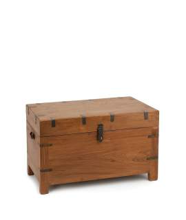 Baul Arcon Pequeño Colonial Madera Maciza Serie Anewpor