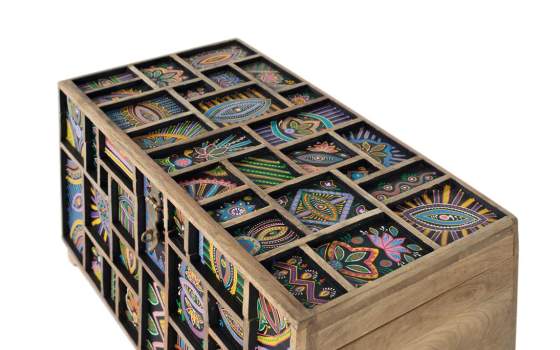 Baul Decorado Colores Estilo Indio Americano Serie Boho