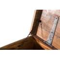 Baul Decorativo Madera Maciza Blanco Desgastado Acley
