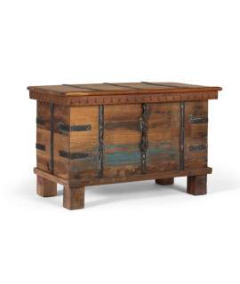 Baul Decorativo Madera Maciza Reciclada Colores Acley