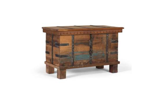 Baul Decorativo Madera Maciza Reciclada Colores Acley