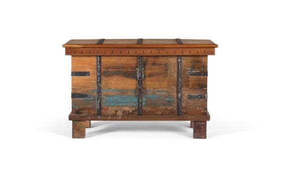 Baul Decorativo Madera Maciza Reciclada Colores Acley