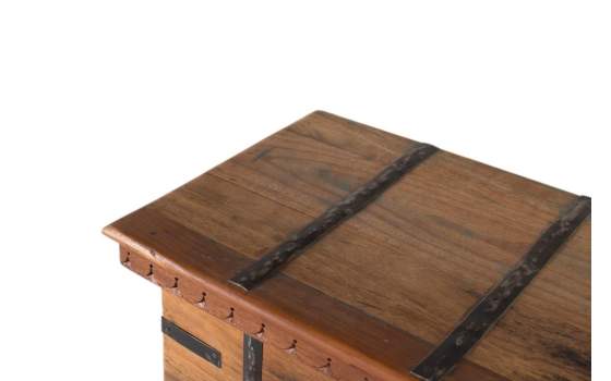 Baul Decorativo Madera Maciza Reciclada Colores Acley