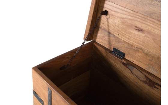 Baul Decorativo Madera Maciza Reciclada Colores Acley