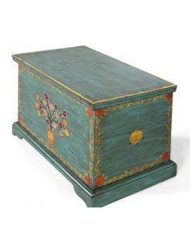 Baul Decorativo Oriental Diseño Floral en Colores Serie Acley