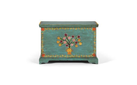 Baul Decorativo Oriental Diseño Floral en Colores Serie Acley