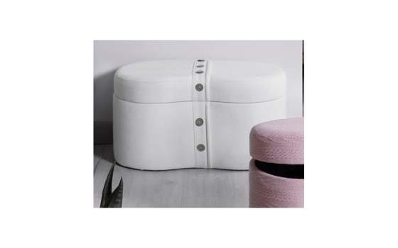 Baul Descalzadora Tapizado Gunnar Beige Serie Aremont