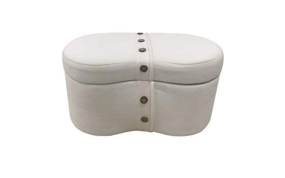 Baul Descalzadora Tapizado Gunnar Beige Serie Aremont