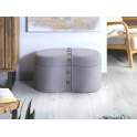 Baul Descalzadora Tapizado Gunnar Gris Serie Aremont
