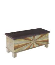 Baul Madera Maciza Colores Decapados Serie Akalan