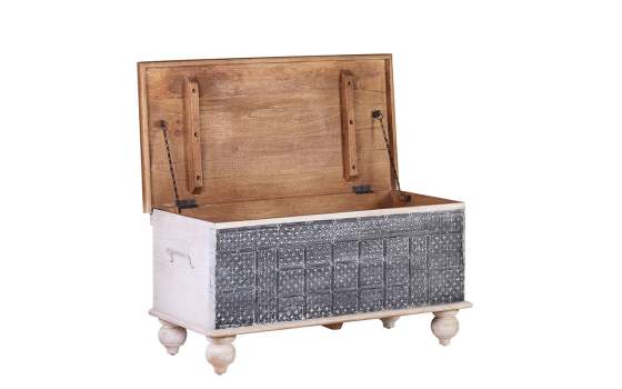 Baul Madera Maciza Decorado Oriental Serie Akalan