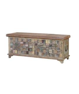 Baul Madera Reciclada Colores Desgastados Serie Abrian