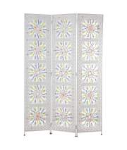 Biombo 3 Hojas Blanco Cristal Acrilico Colores Diseño Molt