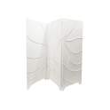 Biombo 3 Hojas Moderno Blanco Lineas Onduladas Arisdans