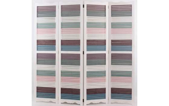 Biombo Paraban 4 Hojas Multicolor - Serie Alguea