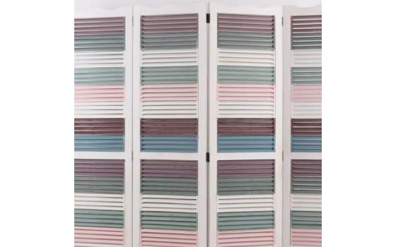 Biombo Paraban 4 Hojas Multicolor - Serie Alguea