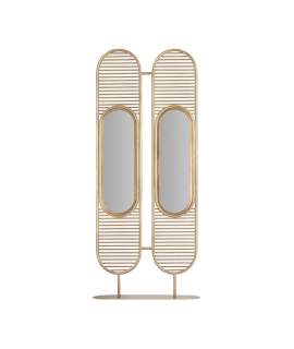 Biombo Paraban Moderno Acero Dorado Serie Alleghe