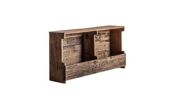Botellero Estanteria de Madera Rustica Reciclada Serie Samsun