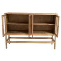 Bufet Aparador Alto Rustico 4 Puertas Acristaladas Serie Aravid