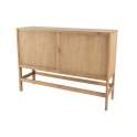 Bufet Aparador Alto Rustico 4 Puertas Acristaladas Serie Aravid