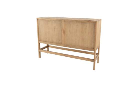 Bufet Aparador Alto Rustico 4 Puertas Acristaladas Serie Aravid