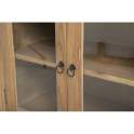 Bufet Aparador Alto Rustico 4 Puertas Acristaladas Serie Aravid