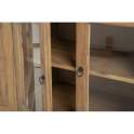 Bufet Aparador Alto Rustico 4 Puertas Acristaladas Serie Aravid
