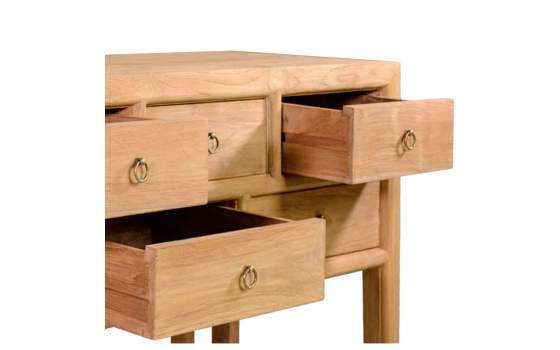 Bufet Aparador Lineal 9 Cajones Madera Teca Serie Arastias