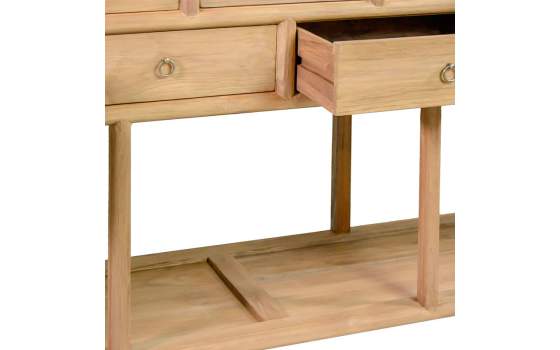 Bufet Aparador Lineal 9 Cajones Madera Teca Serie Arastias