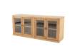 Bufet Aparador Rustico 4 Puertas Acristaladas - Serie Aravid