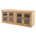 Bufet Aparador Rustico 4 Puertas Acristaladas - Serie Aravid