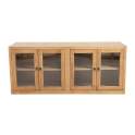 Bufet Aparador Rustico 4 Puertas Acristaladas - Serie Aravid